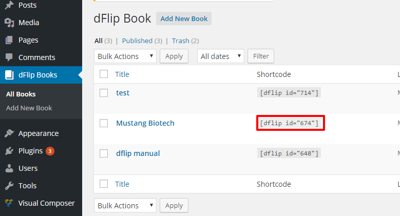DFLIP Shortcode