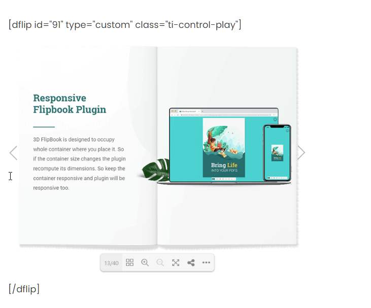 custom flipbook